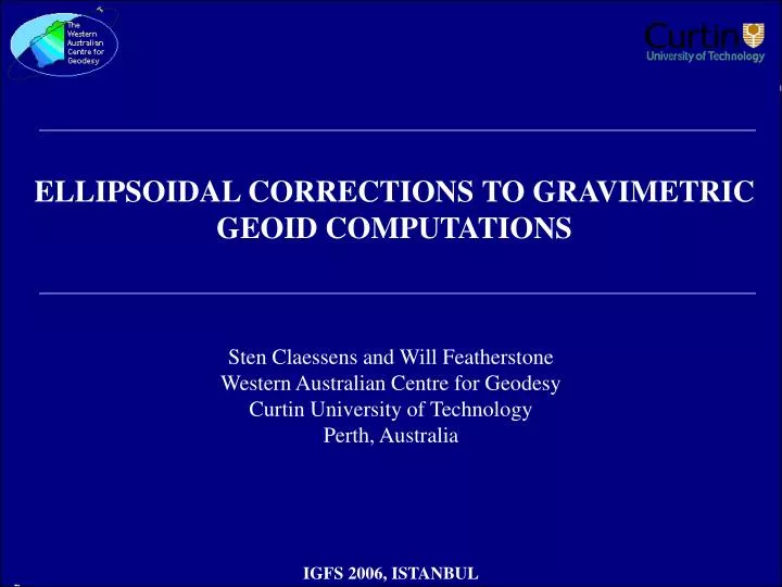 ellipsoidal corrections to gravimetric geoid computations