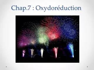 chap 7 oxydor duction