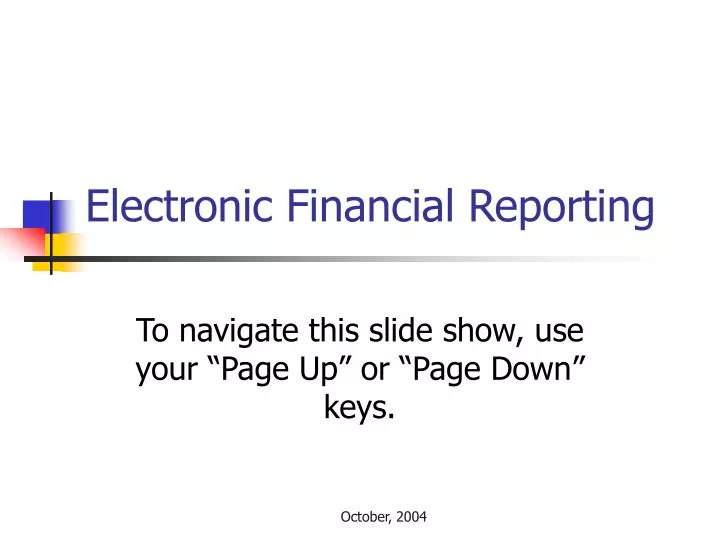 electronic financial reporting