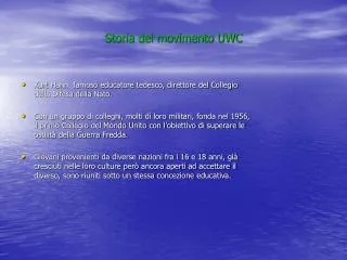 storia del movimento uwc