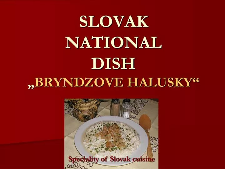 slovak national dish bryndzove halusky