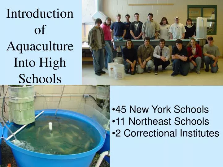introduction of aquaculture into high schools