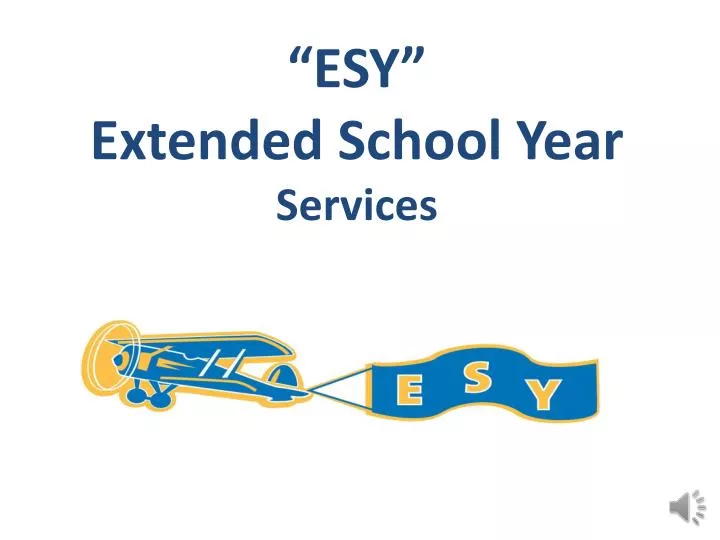 esy extended school year services