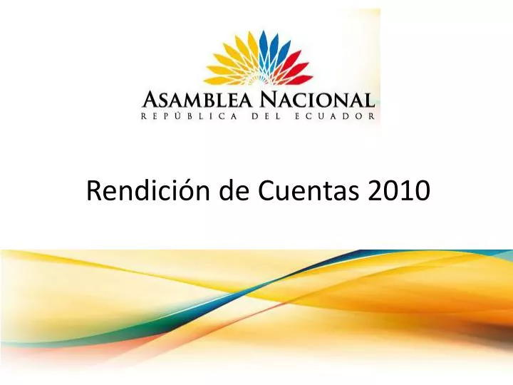 rendici n de cuentas 2010