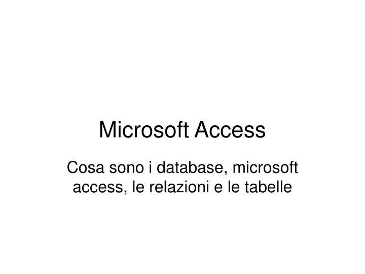 microsoft access