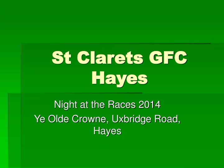 st clarets gfc hayes