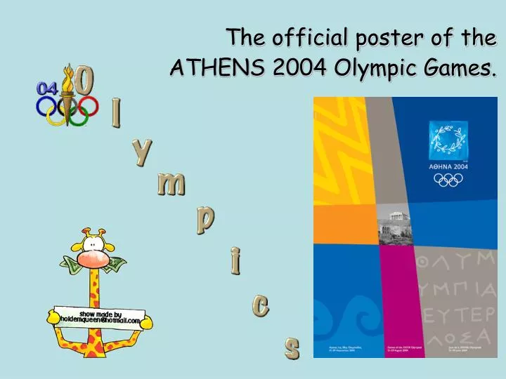 the official poster of the athens 2004 olympic games