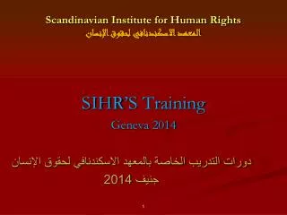 scandinavian institute for human rights
