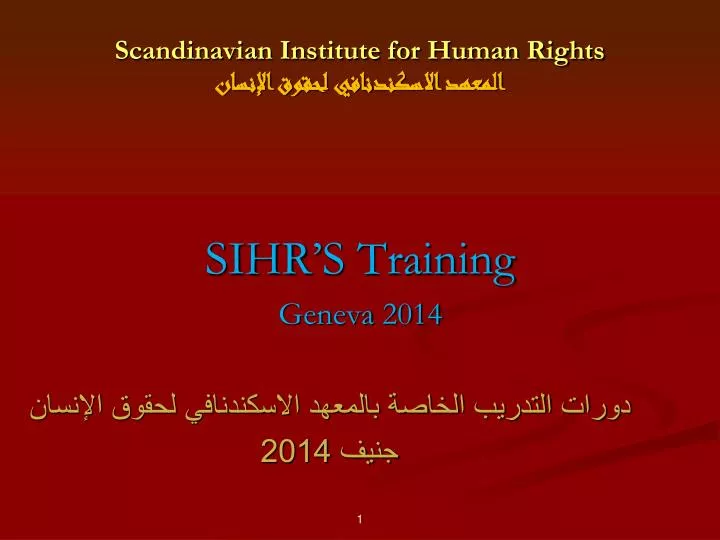 scandinavian institute for human rights