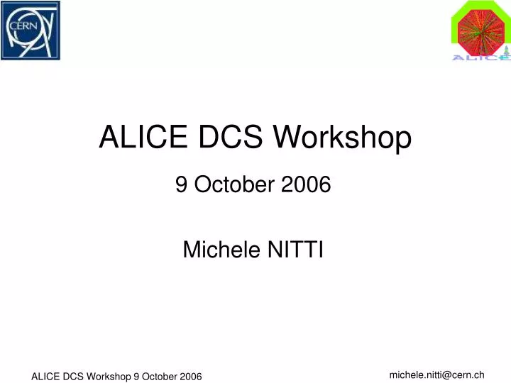 alice dcs workshop
