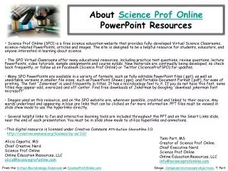 About Science Prof Online PowerPoint Resources