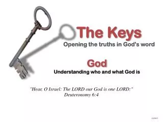 God Understanding who and what God is