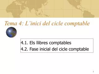 tema 4 l inici del cicle comptable