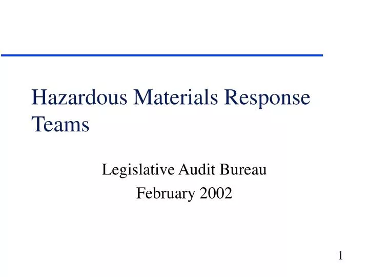 hazardous materials response teams