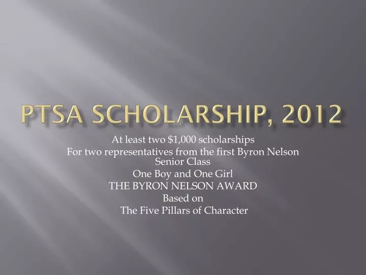 ptsa scholarship 2012
