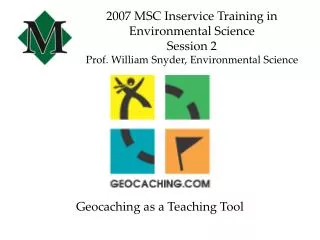 Geocaching as a Teaching Tool