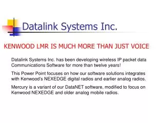 Datalink Systems Inc.