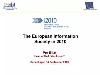 The European Information Society in 2010