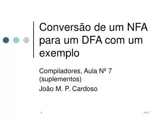 convers o de um nfa para um dfa com um exemplo