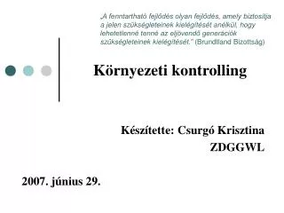 k rnyezeti kontrolling