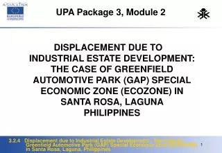 UPA Package 3, Module 2