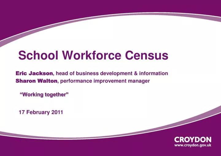 school workforce census working together