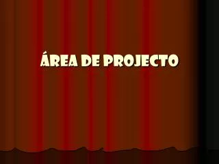 rea de projecto