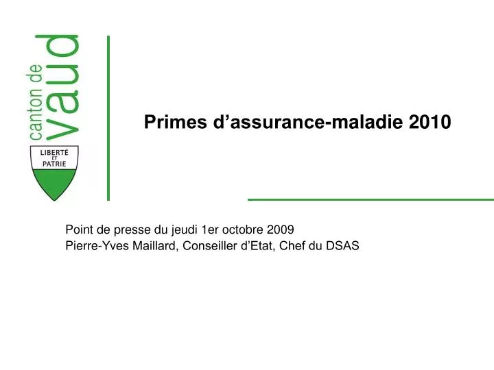 primes d assurance maladie 2010