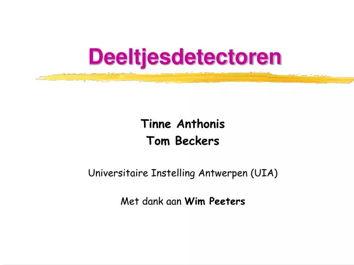 deeltjesdetectoren