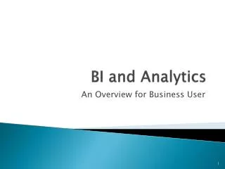 BI and Analytics