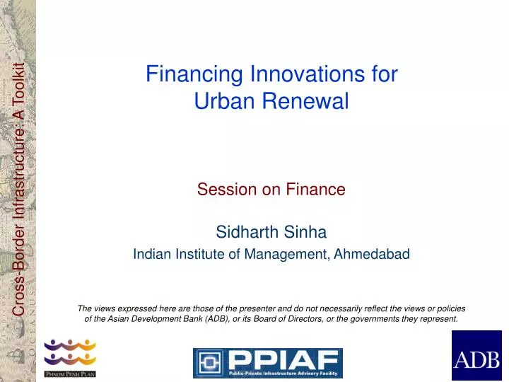 financing innovations for urban renewal