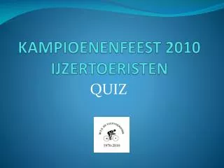 kampioenenfeest 2010 ijzertoeristen