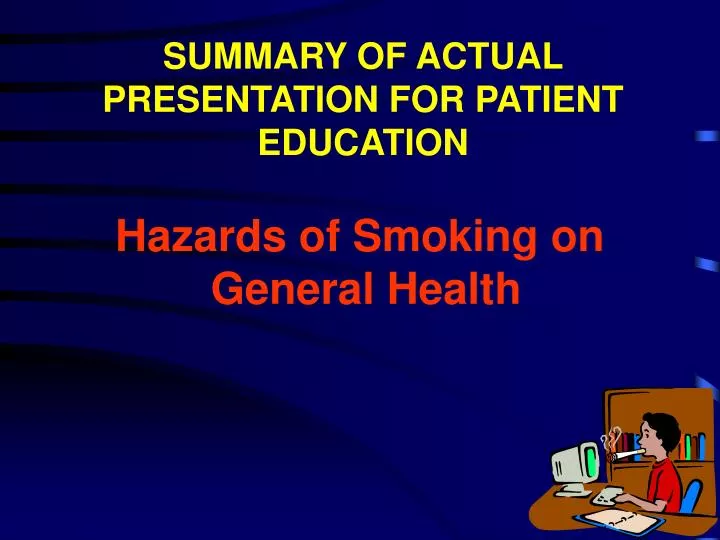 hazards of smoking on general health