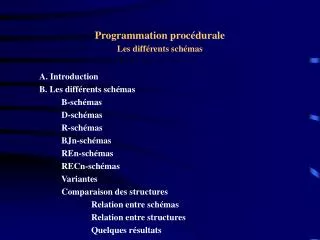 programmation proc durale les diff rents sch mas