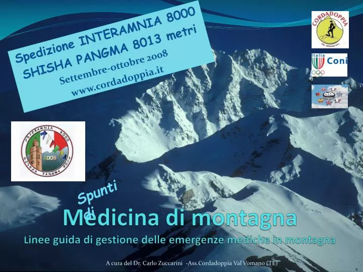 medicina di montagna l inee guida di gestione delle emergenze mediche in montagna