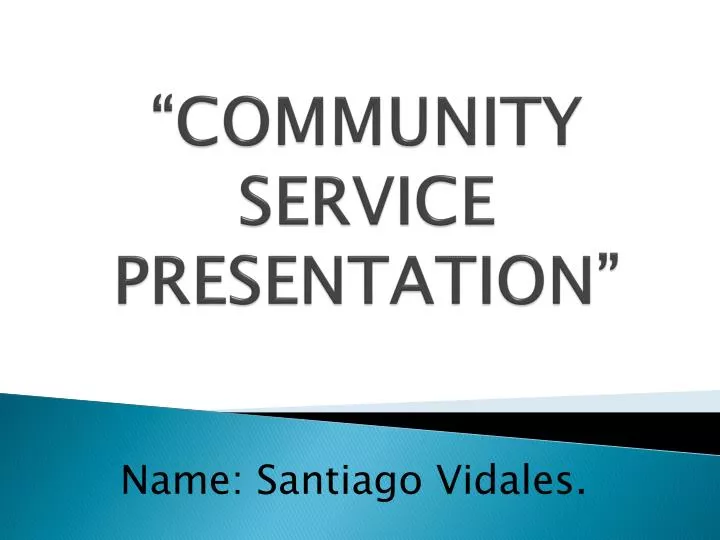 community service presentation