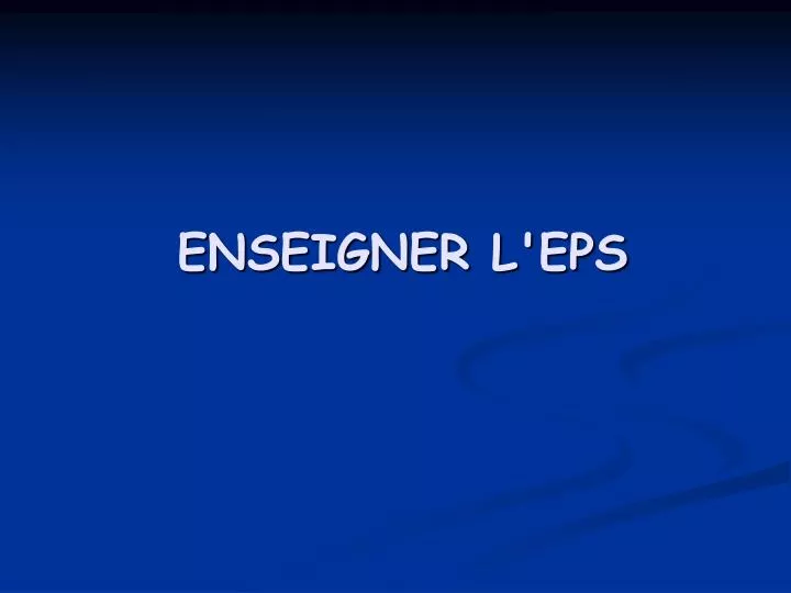 enseigner l eps