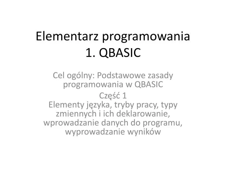 elementarz programowania 1 qbasic