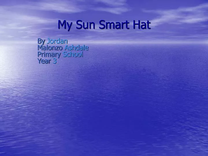 my sun smart hat
