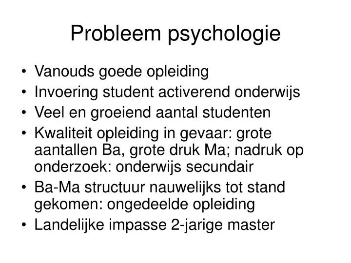 probleem psychologie