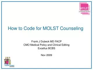 How to Code for MOLST Counseling