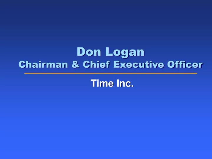 don logan chairman chief executive officer