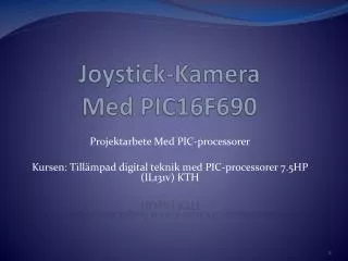 joystick kamera med pic16f690