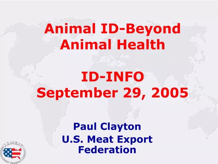 animal id beyond animal health id info september 29 2005