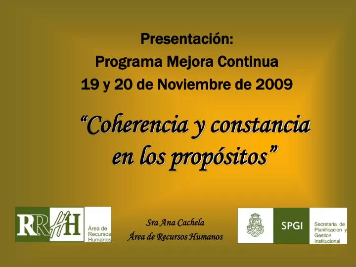 coherencia y constancia en los prop sitos