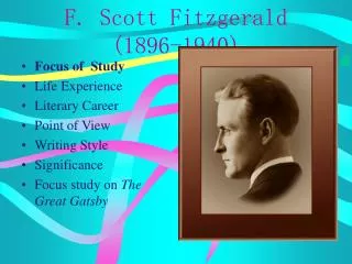 F. Scott Fitzgerald (1896-1940)