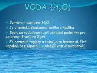 voda h 2 o