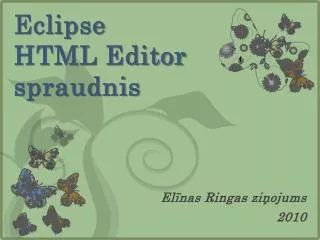eclipse html editor spraudnis
