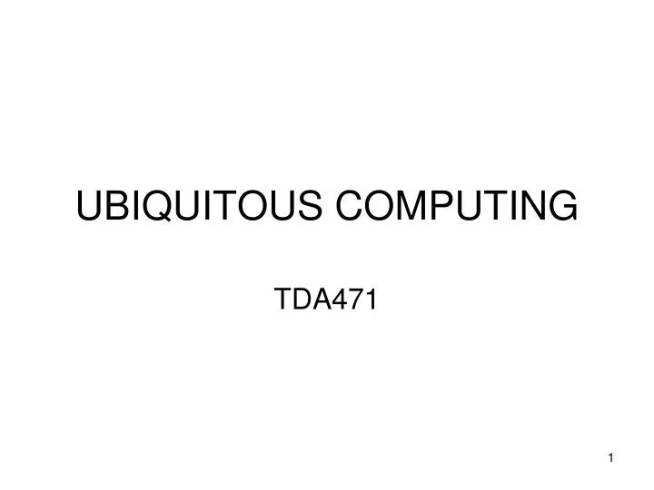 ubiquitous computing
