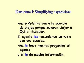 estructura i simplifying expressions